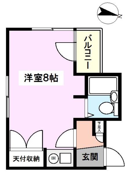 LAZFITH南横浜(ワンルーム/2階)の間取り写真