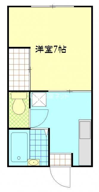 トールスハイツB(1K/2階)の間取り写真