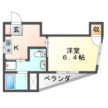 原田ビル(1K/4階)の間取り写真