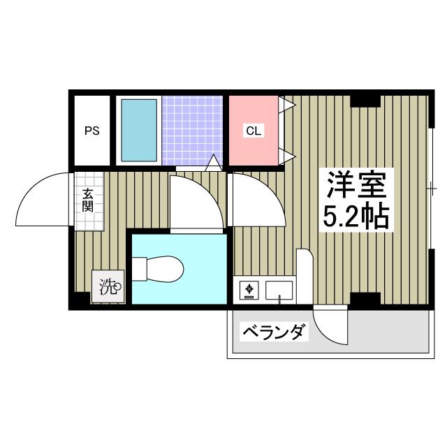 レモンハイツIII(ワンルーム/3階)の間取り写真