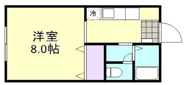 ラクシュリーマンションE棟(1K/2階)の間取り写真