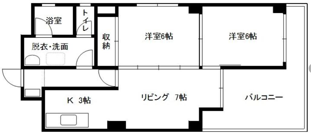 HASE BLD(2LDK/5階)の間取り写真