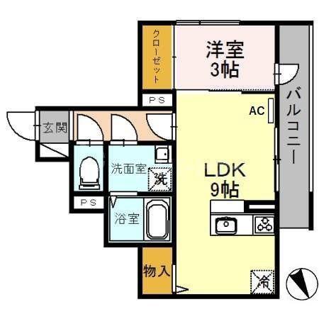 アーバンハイツ(1LDK/2階)の間取り写真