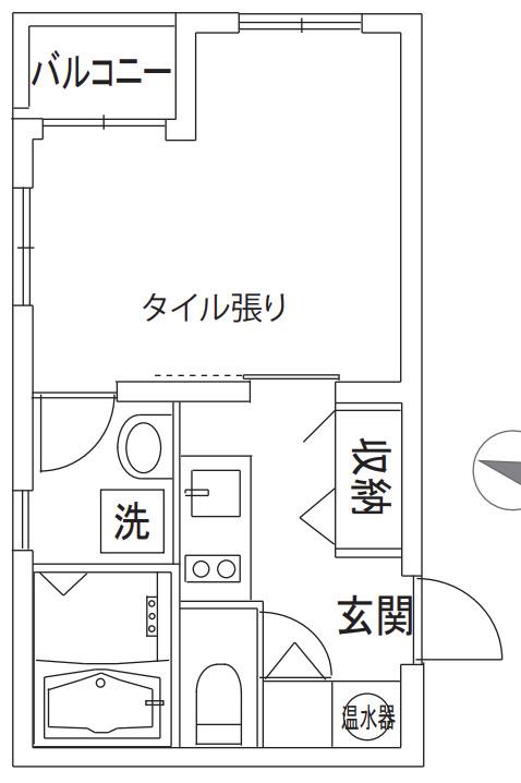 アイビスコート方南(1K/1階)の間取り写真