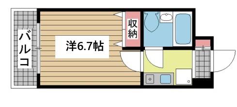 ダイアパレス水木通弐番館(1K/5階)の間取り写真