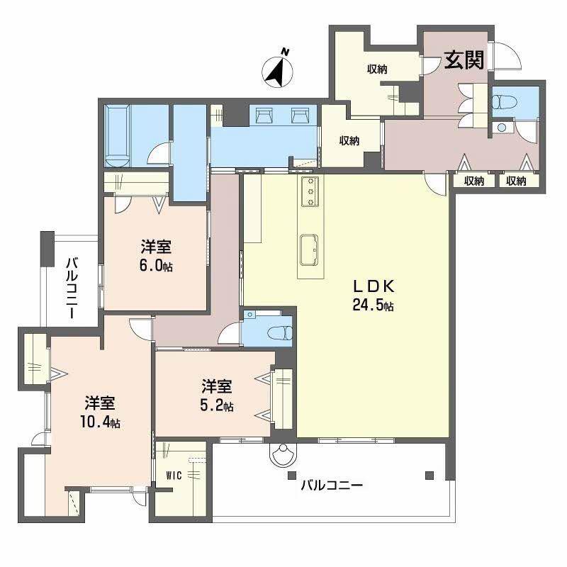 ミュリエル箕面(3LDK/2階)の間取り写真