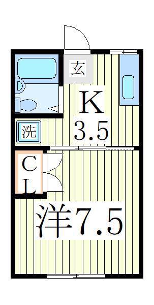 コーポ第一サンライズ(1K/1階)の間取り写真
