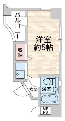 ノバカネイチ本町御堂(ワンルーム/4階)の間取り写真