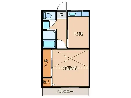 さくらAP-II(1K/2階)の間取り写真