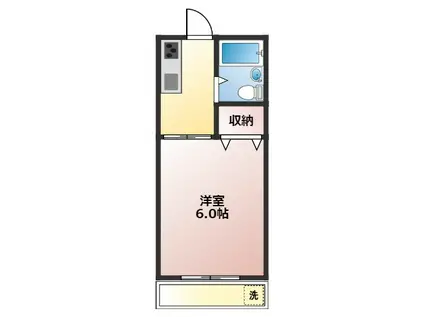 コーポ栄伸(1K/2階)の間取り写真