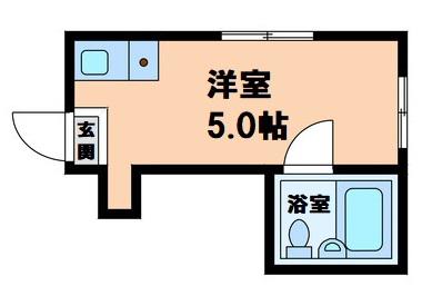 ラパンジール天王寺(ワンルーム/2階)の間取り写真