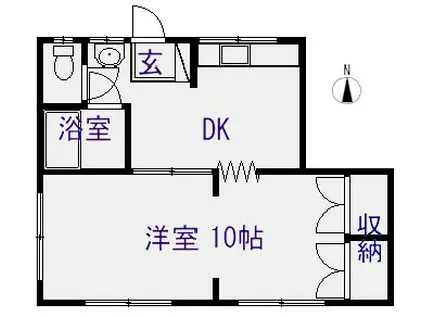 戸川コーポ(2DK/1階)の間取り写真