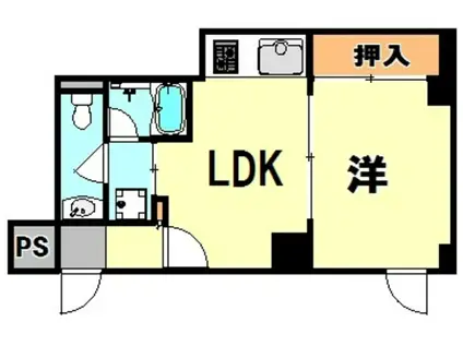 SANKOラフィーネ三宮(1LDK/2階)の間取り写真