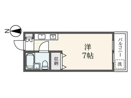 アネックス武蔵台(ワンルーム/4階)の間取り写真