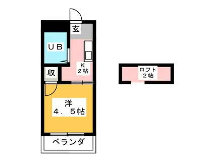 セトルフラット戸塚(1K/3階)の間取り写真