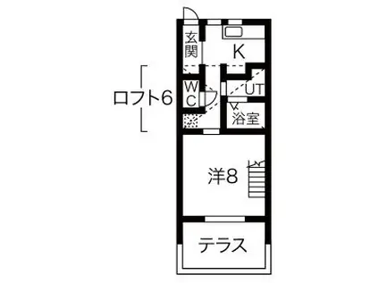 コーポ富貴荘(1K/1階)の間取り写真