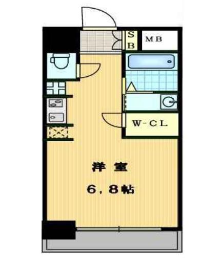 アークアベニュー梅田北(1K/2階)の間取り写真