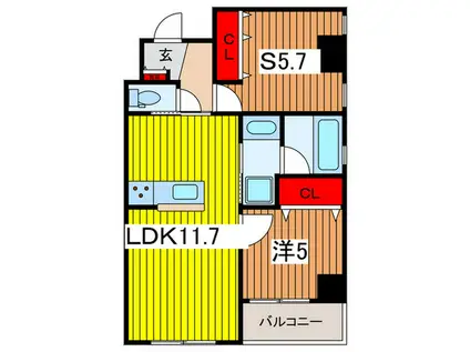 LA CEZANNE TOKIWA(1SLDK/5階)の間取り写真
