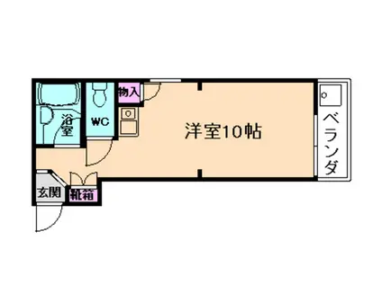 クリエートコート箕面(ワンルーム/3階)の間取り写真