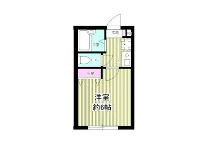 チェスナッツ戸越(1K/3階)の間取り写真