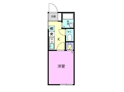 TJ本脇 A(1K/1階)の間取り写真