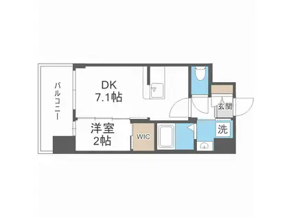 セレニテ難波ミラク壱番館(1DK/11階)の間取り写真