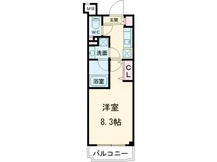 ベルシード椎名町(1K/2階)の間取り写真