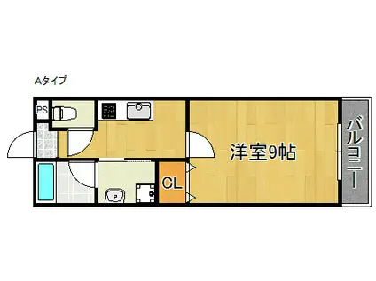 プリエ りんくうA・B(1K/1階)の間取り写真
