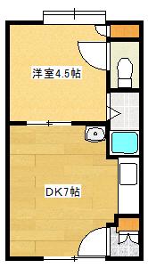 桜が丘西ハイツ(1DK/2階)の間取り写真