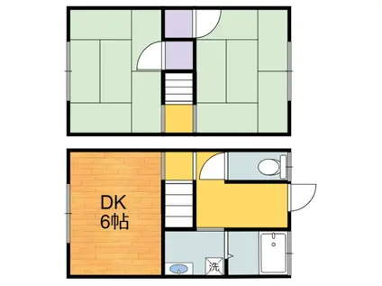 キクチアパート(2DK/1階)の間取り写真