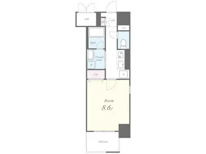 リブラン東別院(1K/3階)の間取り写真