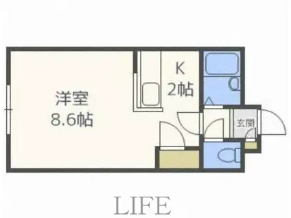 NANGOU ISLAND(1K/4階)の間取り写真