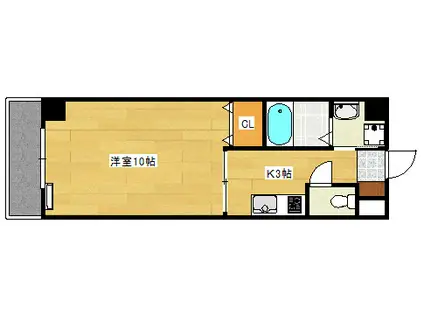 パレス西広島(1K/5階)の間取り写真