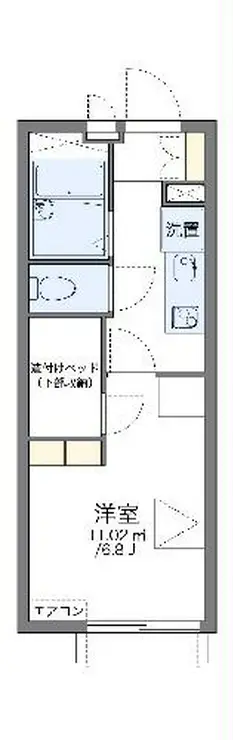 レオパレスSHIMIZU T 3階階 間取り