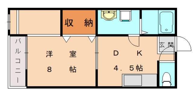 安隆ハイツ(1DK/3階)の間取り写真
