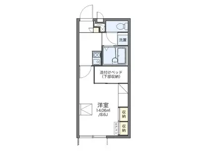 レオパレスユウ(1K/1階)の間取り写真