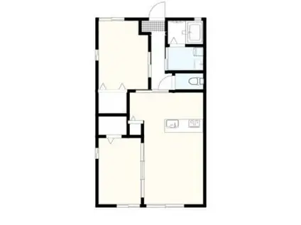 ハイム吉田D(2LDK/1階)の間取り写真