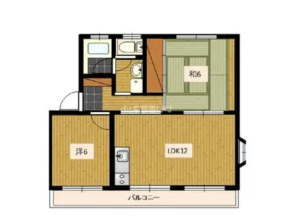 エステートI(2LDK/1階)の間取り写真