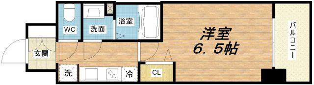 プレサンス DOMECITY コレーレ(1K/4階)の間取り写真