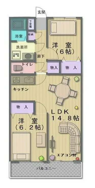 パークサイドミサワ 1階階 間取り