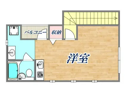 レファインド芦屋Ⅲ(ワンルーム/3階)の間取り写真