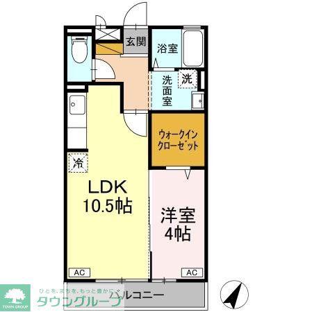 グランドパレス(1LDK/3階)の間取り写真