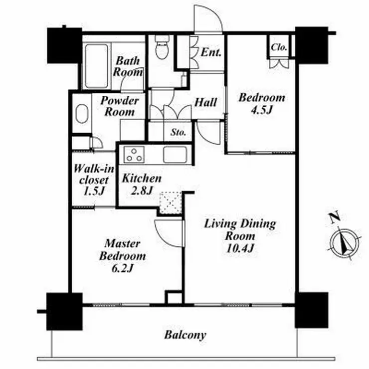リエトコートアルクスタワー 12階階 間取り