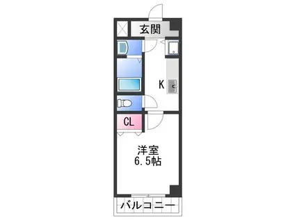 カーサベルカント(1K/1階)の間取り写真