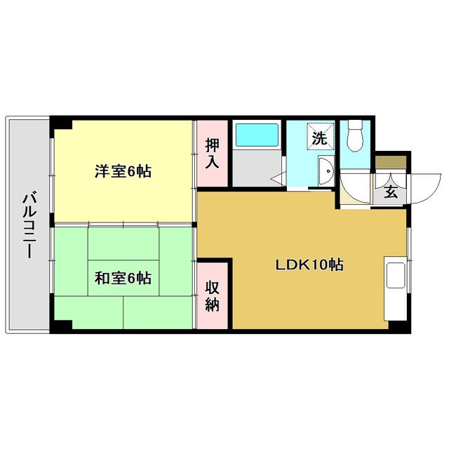 エスタンシア(2LDK/1階)の間取り写真