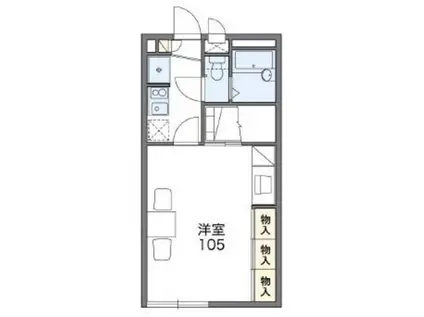 レオパレスラボールI(1K/2階)の間取り写真