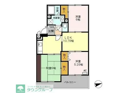 クレール清水(3LDK/2階)の間取り写真