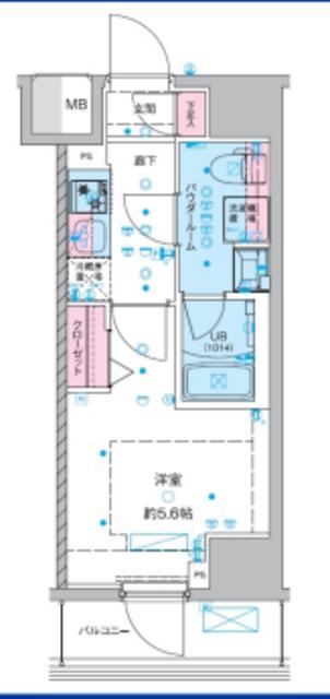 ジェノヴィア西川口III(1K/7階)の間取り写真