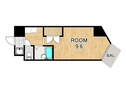 エスペランス(1K/4階)の間取り写真