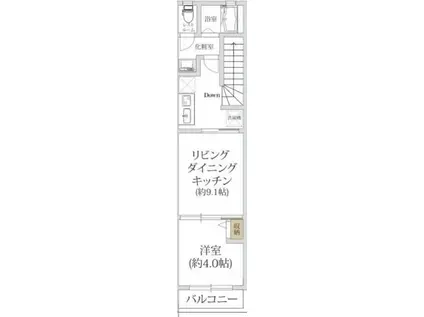 アステージ経堂(2K/2階)の間取り写真